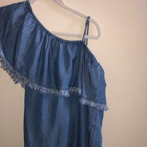 Splendid One Shoulder Denim Dress or Top